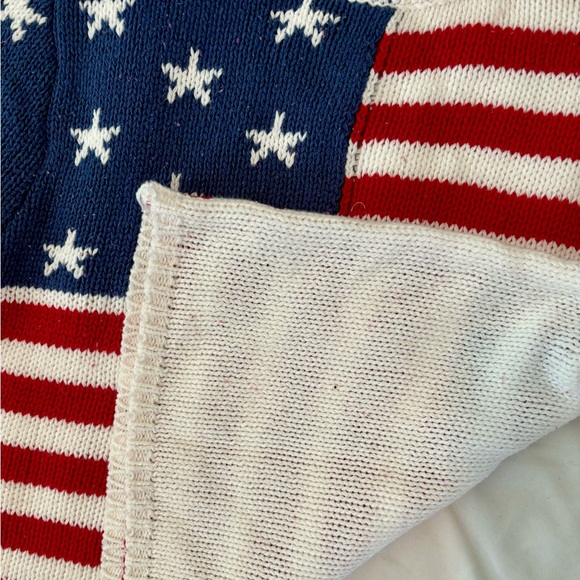 Grayson Threads American Flag Lightweight Knit Sweater Size XS - Picture 4 of 7